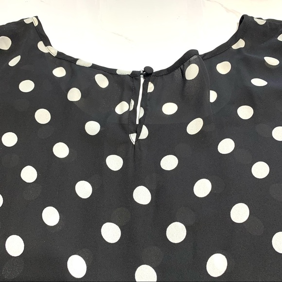TORRID Black Polka Dot Blouse US 4 - Picture 3 of 10